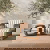 Adelaide Outdoor Accent Chair Brown Stripe, Sofas & Sectional by Moe's Home, 27.56" width x 32.01" height x 34.09" depth thumbnail 6