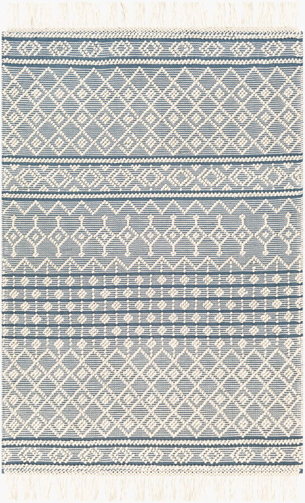 Farmhouse Tassels Handmade Rug large image 