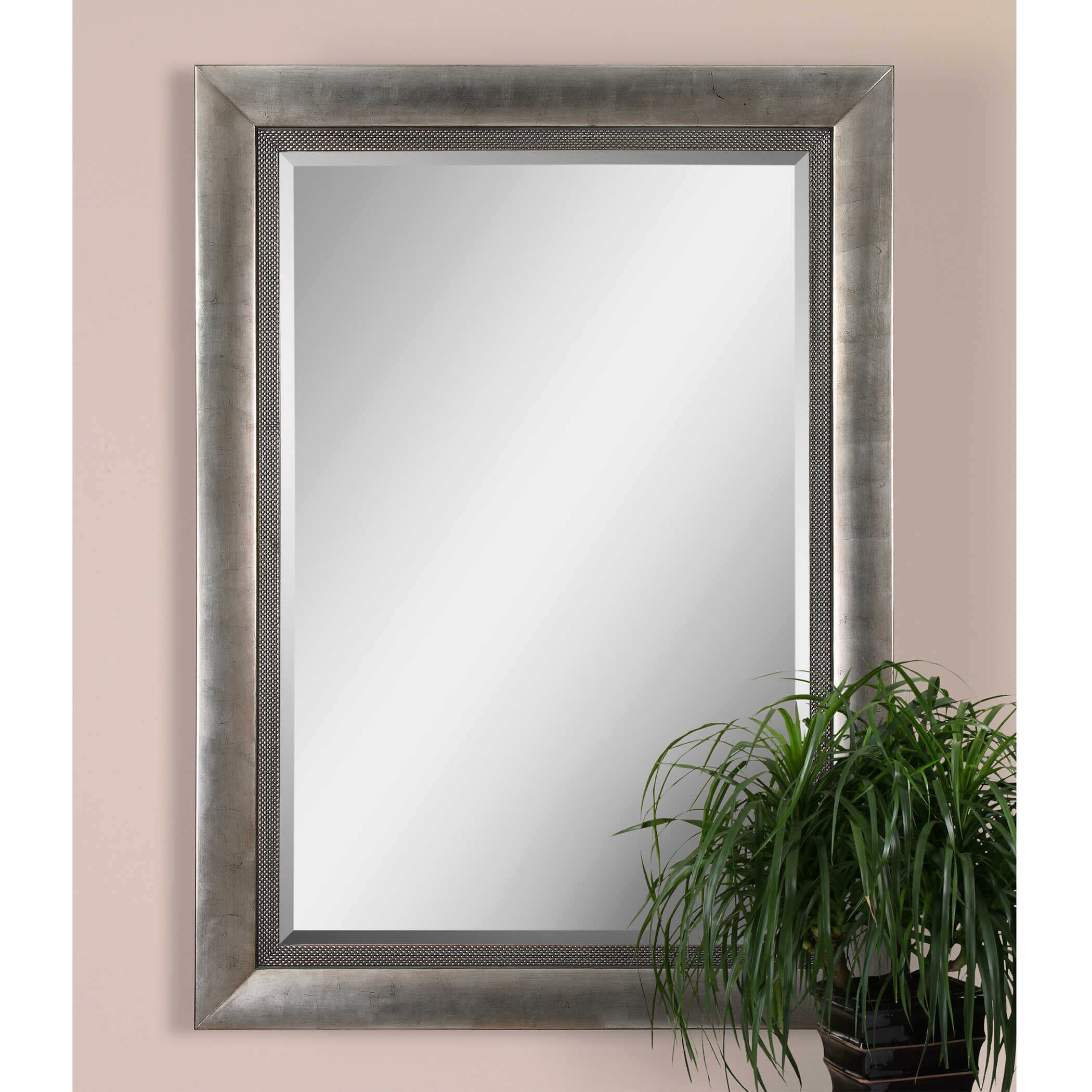 Gilford Antique Silver Mirror, by Uttermost, 62.12" width x 86.12" height x 2.37" depth View 2