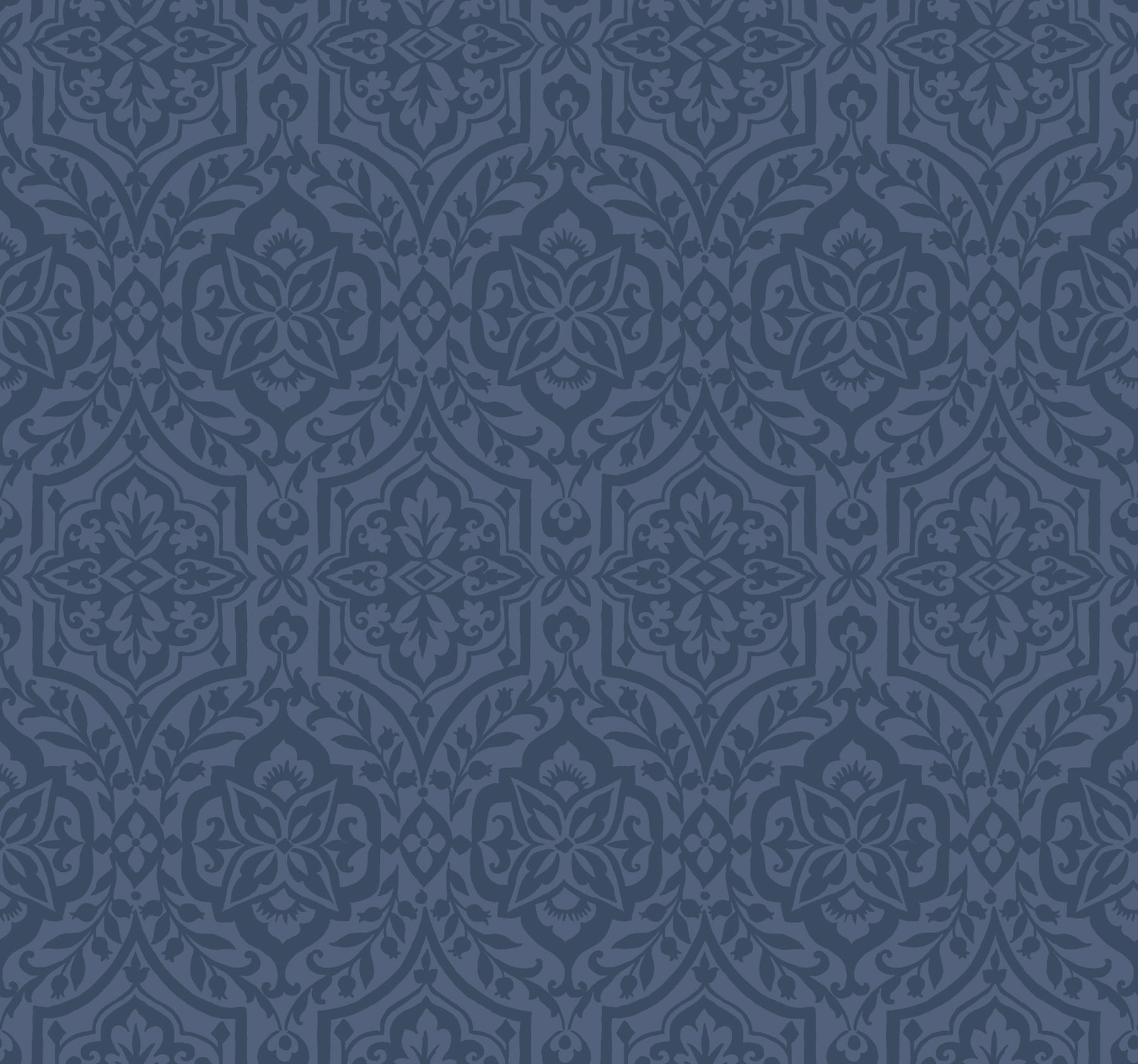 Cathedral Damask Blue Wallpaper large image 