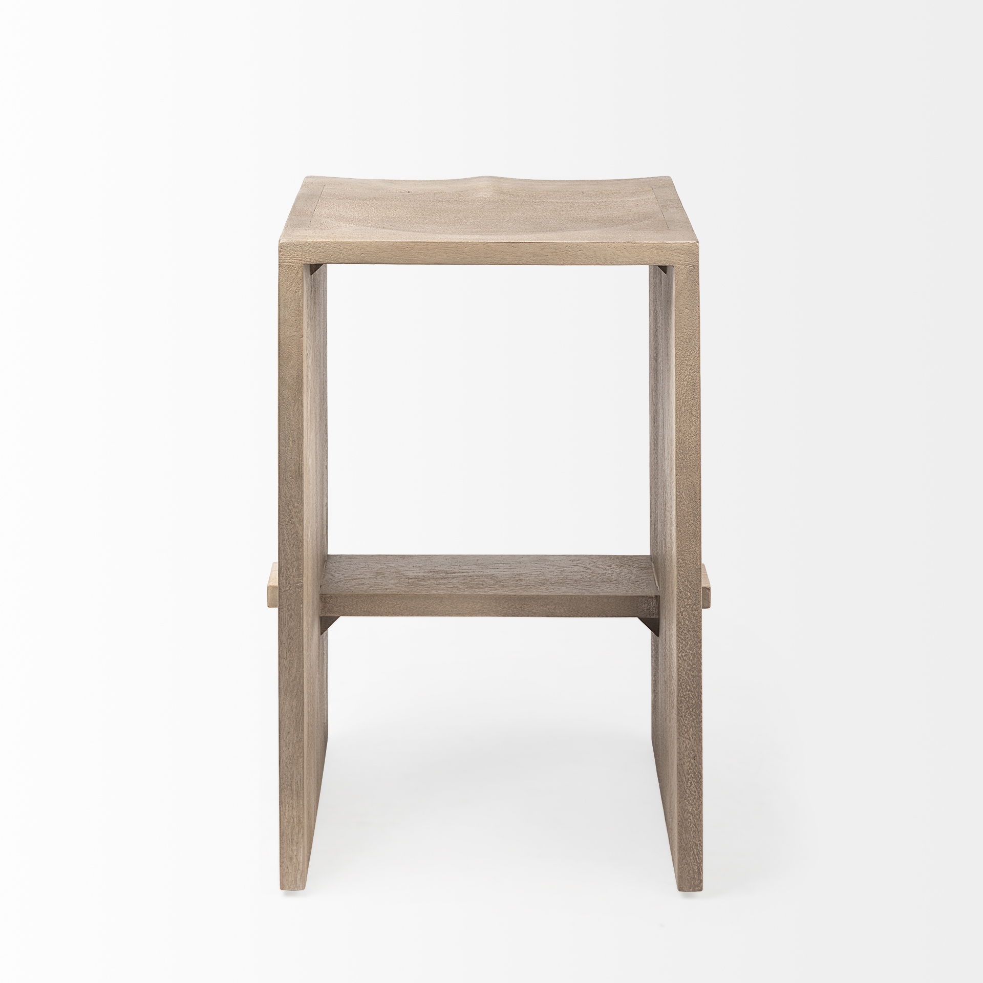 Aida 26' Seat Height Light Gray Wood Counter Stool large image 