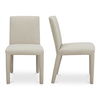 Monte Dining Chair Beige - Set Of Two, by Moe's Home, 19" width x 33" height x 23" depth thumbnail 2
