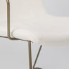 Sawyer Solid Back Dining Side Chair | Cream Fabric with Gold Metal, Dining Chair by Mercana, 22.44" length x 24.8" width x 34.65" height thumbnail 11
