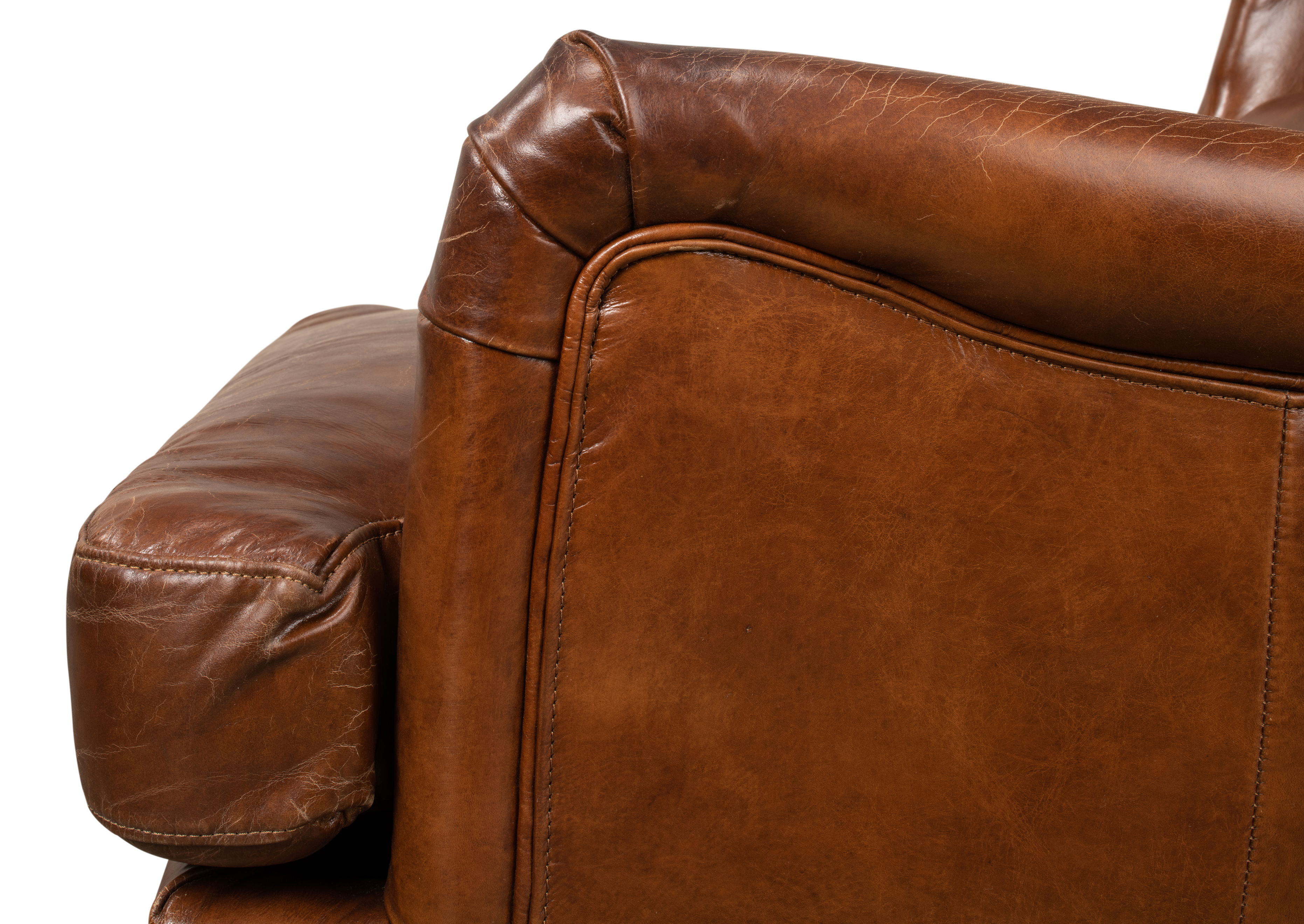 Elite Wing Lounge Chair, Vintage Havana, Seating by Sarreid, 28" length x 36" width x 40" height View 11