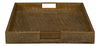 Norton Leather Tray,Croco Leather,Ant Gr, Decor by Sarreid, 24" length x 18" width x 2.5" height thumbnail 4