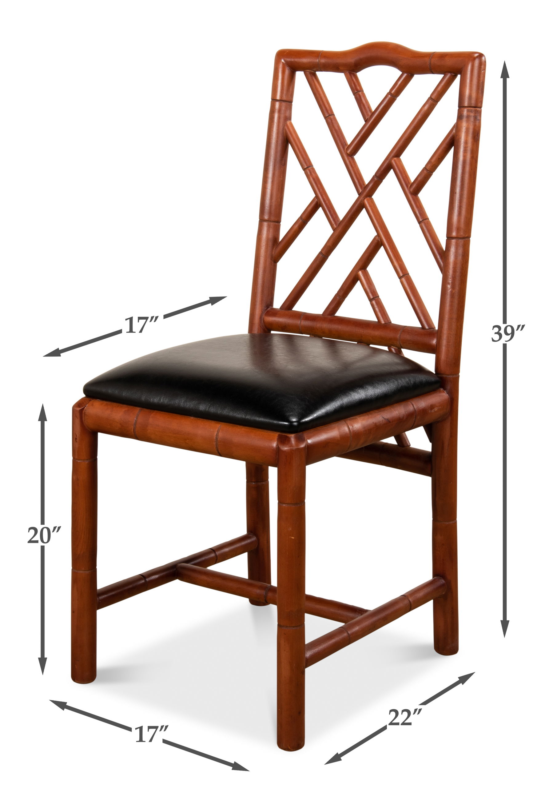 Brighton Bamboo Side Chair large image 