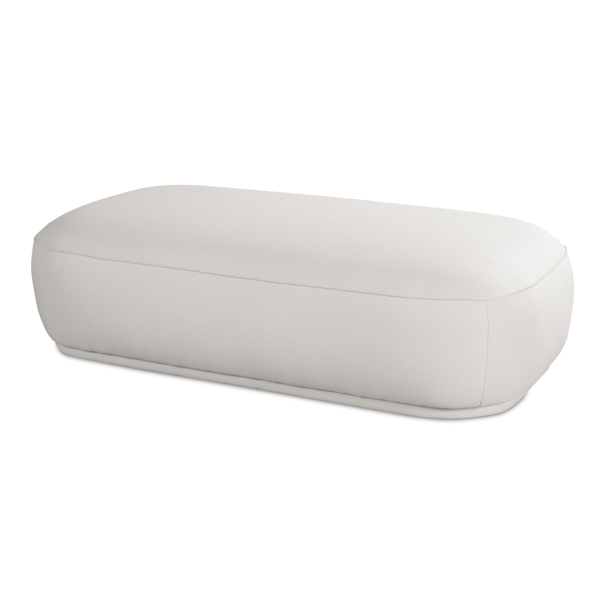 Marion Rectangular Ottoman White large image 