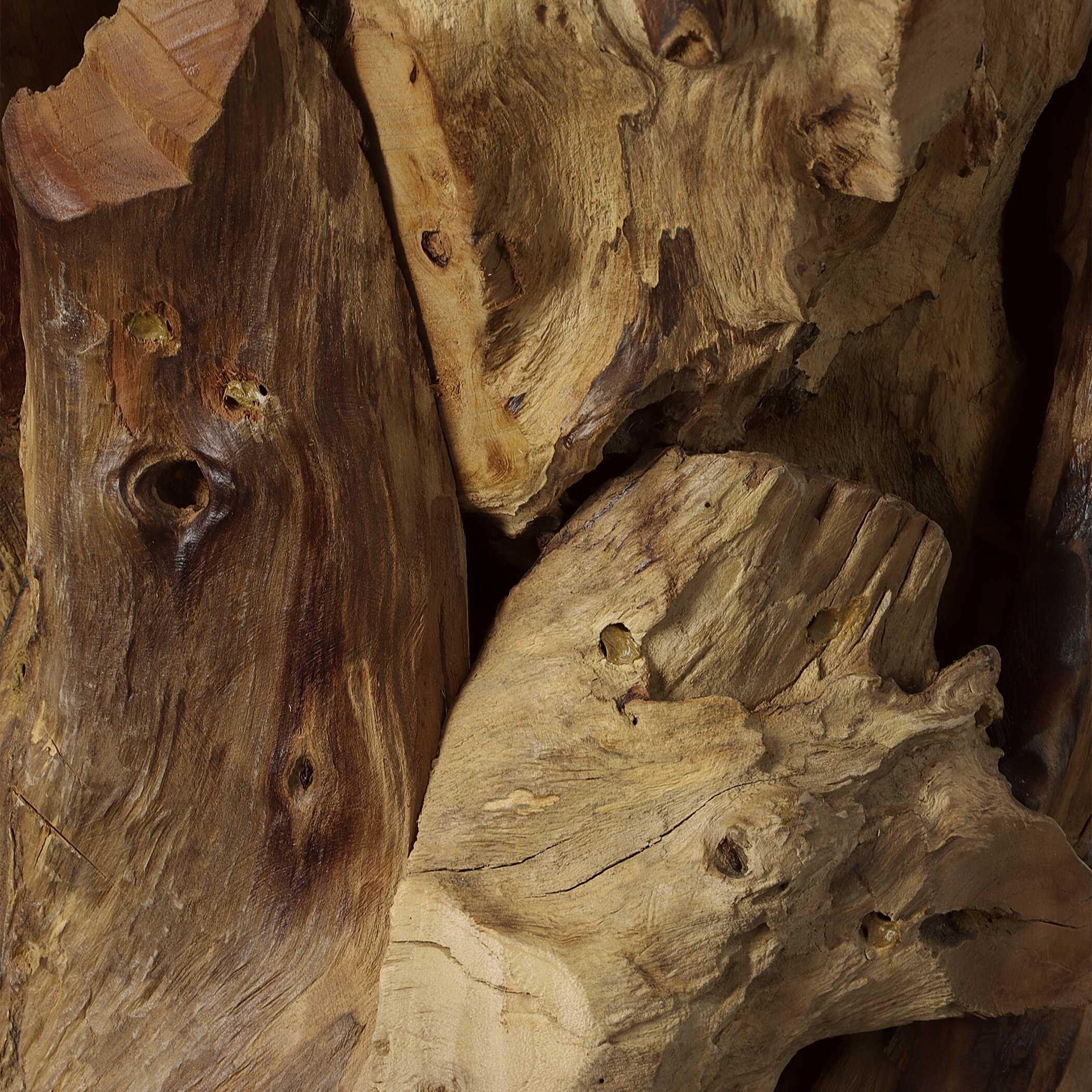 Driftwood Glass Top Large Coffee Table large image 