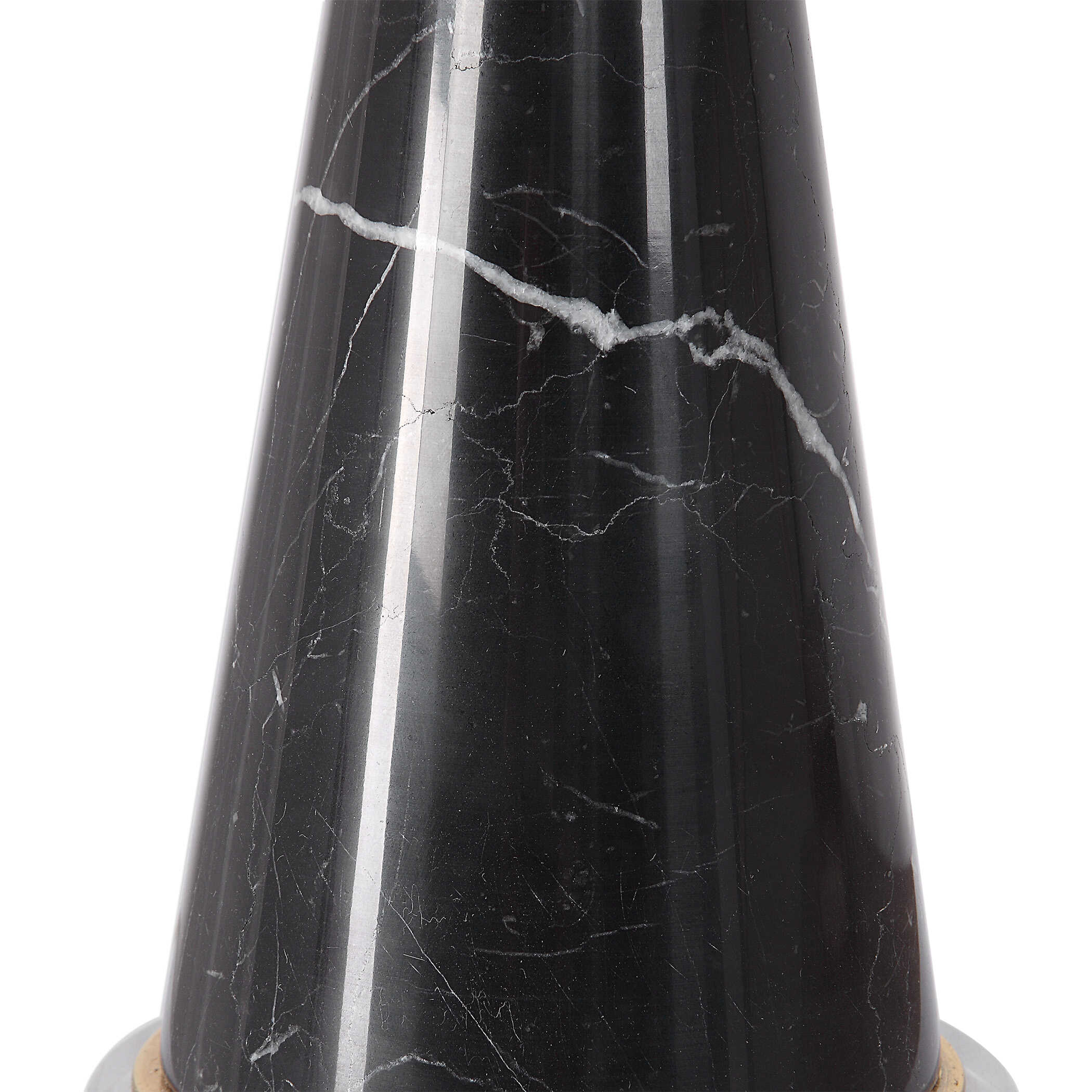 Alastair Black Marble Table Lamp large image 