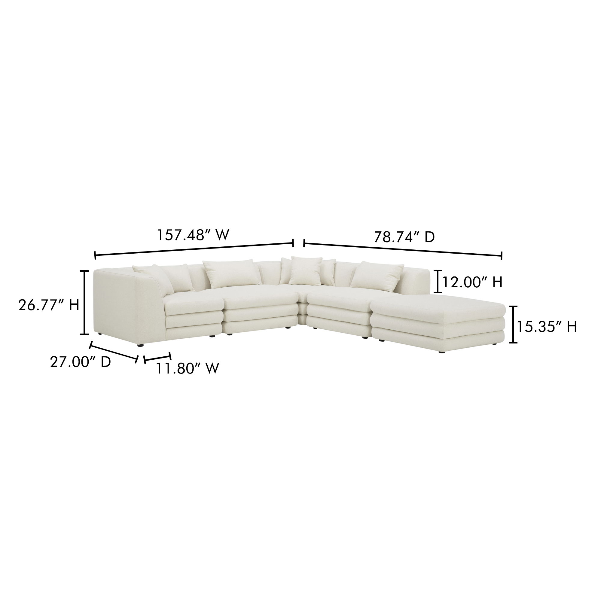 Lowtide Dream Modular Sectional Warm White large image 