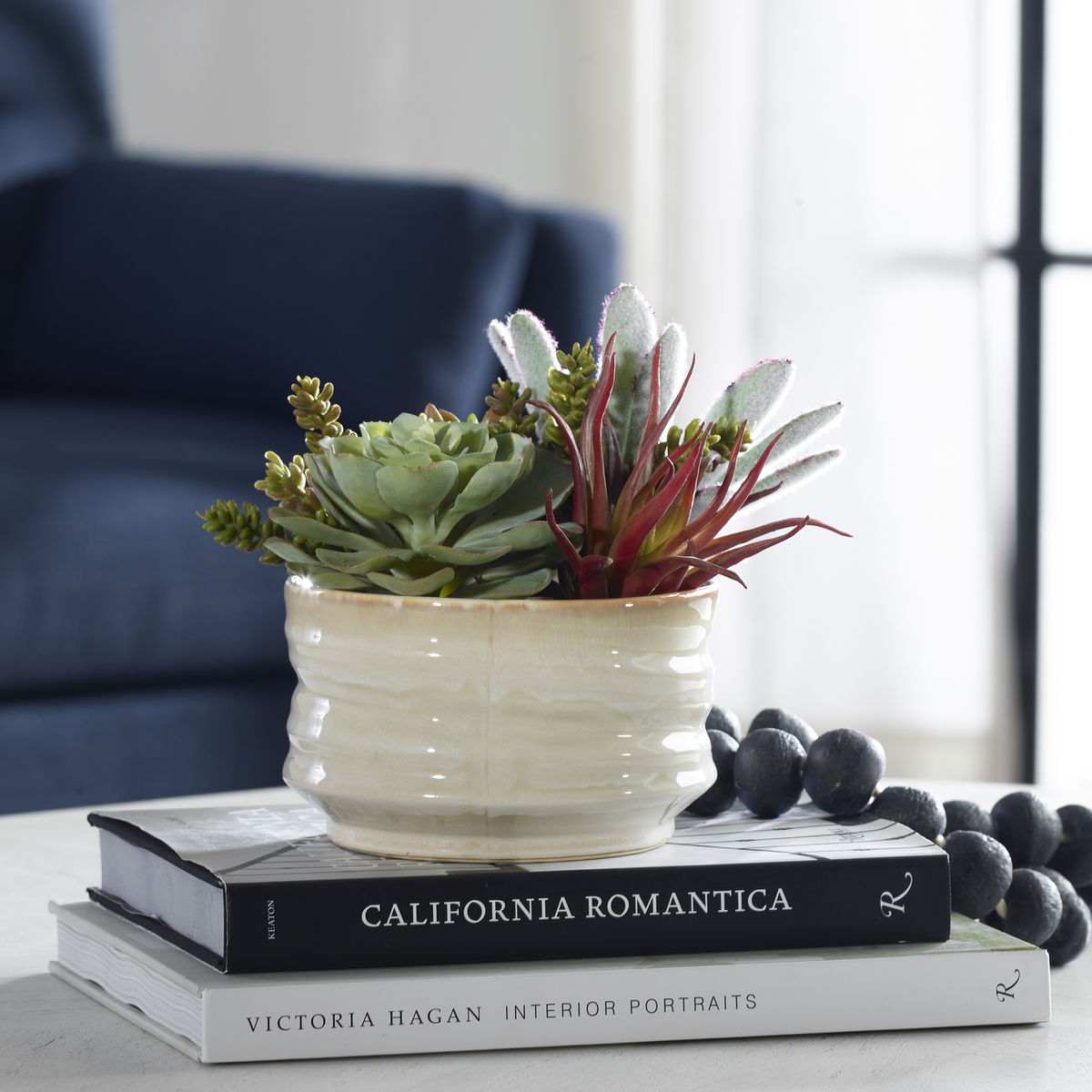 Mesa Succulent Accent, Artificial Plants & Flower by Uttermost, 9.5" width x 8.5" height x 9.5" depth View 2