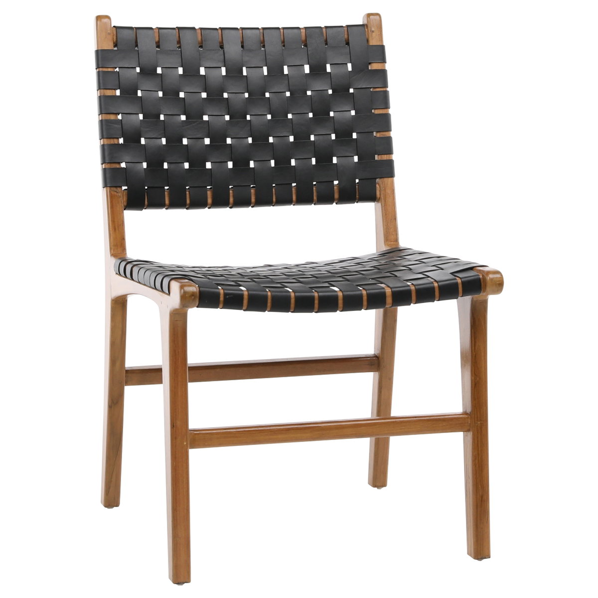 Dale Dining Chair Black Leather, by Dovetail, 20.3" width x 33.5" height x 24.2" depth View 1