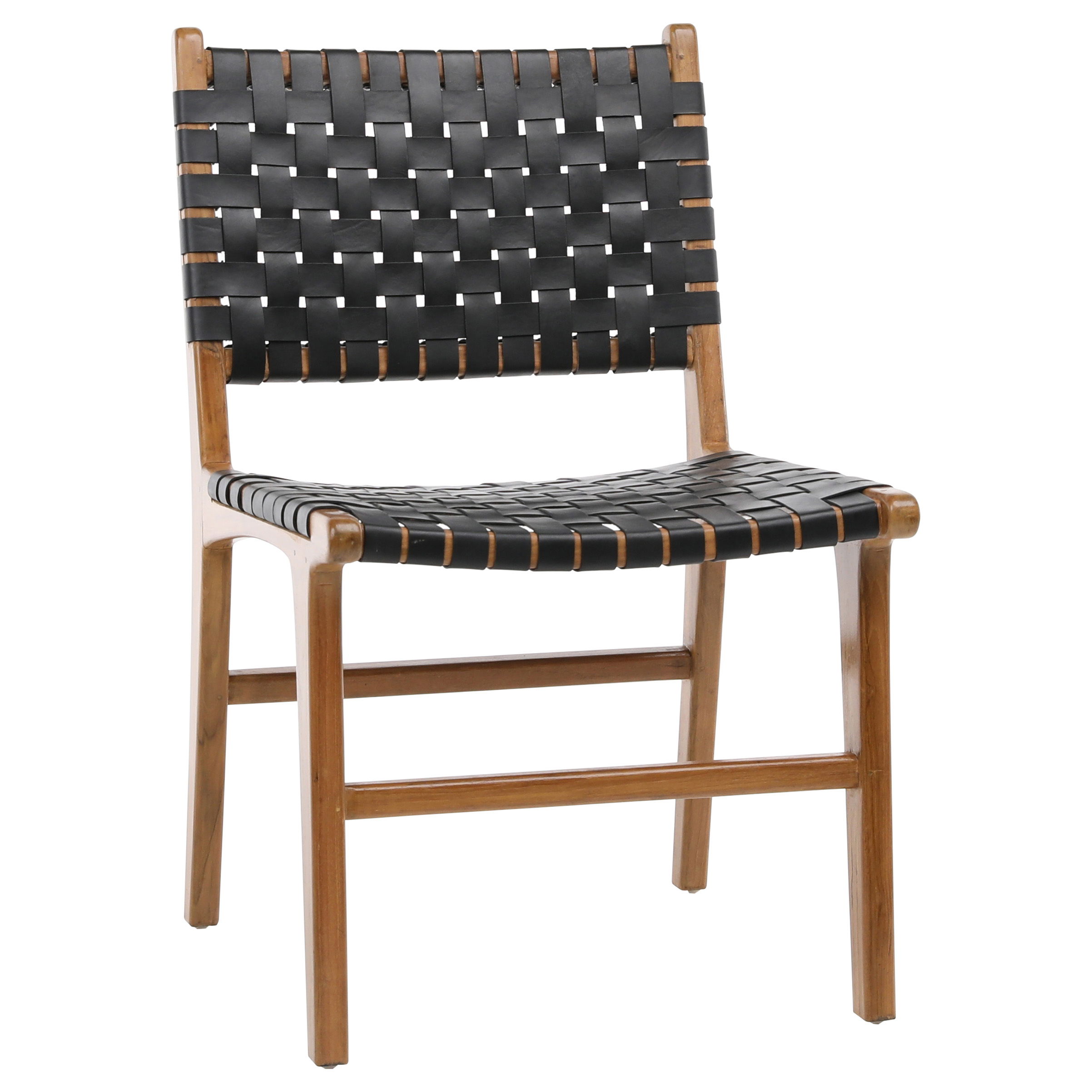 Dale Dining Chair Black Leather, by Dovetail, 21" width x 33" height x 24" depth View 1