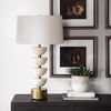 Hemisphere Travertine Table Lamp thumbnail 2