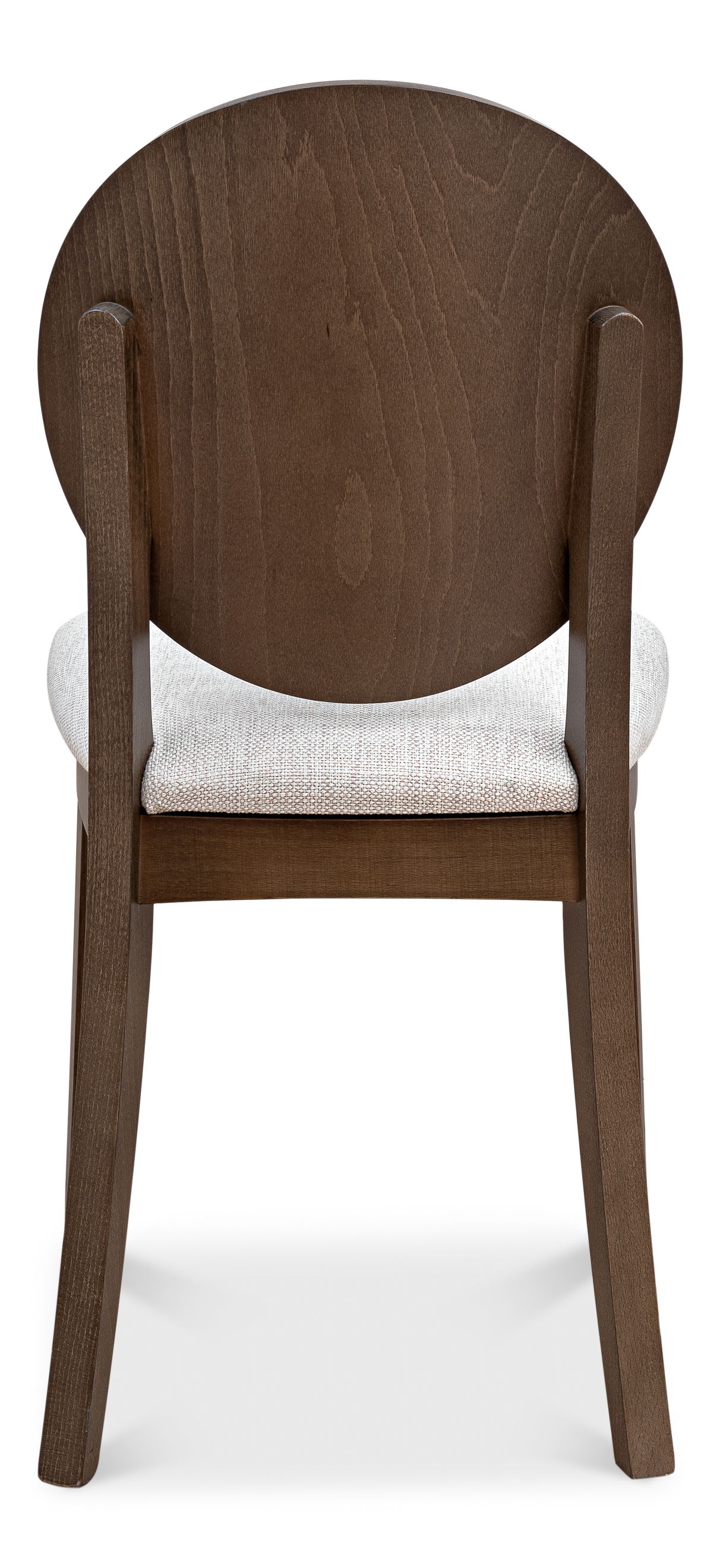 Round Back Side Chair, Driftwood,Oatmeal, Dining Chair by Sarreid, 18" length x 21" width x 35" height View 3