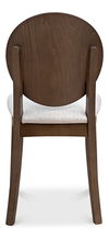 Round Back Side Chair, Driftwood,Oatmeal, Dining Chair by Sarreid, 18" length x 21" width x 35" height thumbnail 3