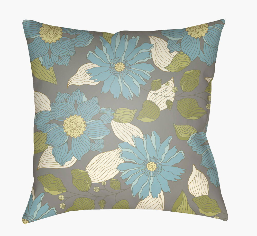 Moody Floral Accent Pillow, Decorative Pillow by Surya, 18" length x 18" width