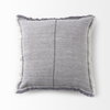 Thais 20x20 Blue and Cream Fringed Pillow Cover, Decorative Pillow by Mercana, 20" length x 20" width x 0.2" height thumbnail 9