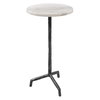 Puritan White Marble Drink Table, Side & End Table by Uttermost, 12" width x 23.5" height x 12" depth thumbnail 4