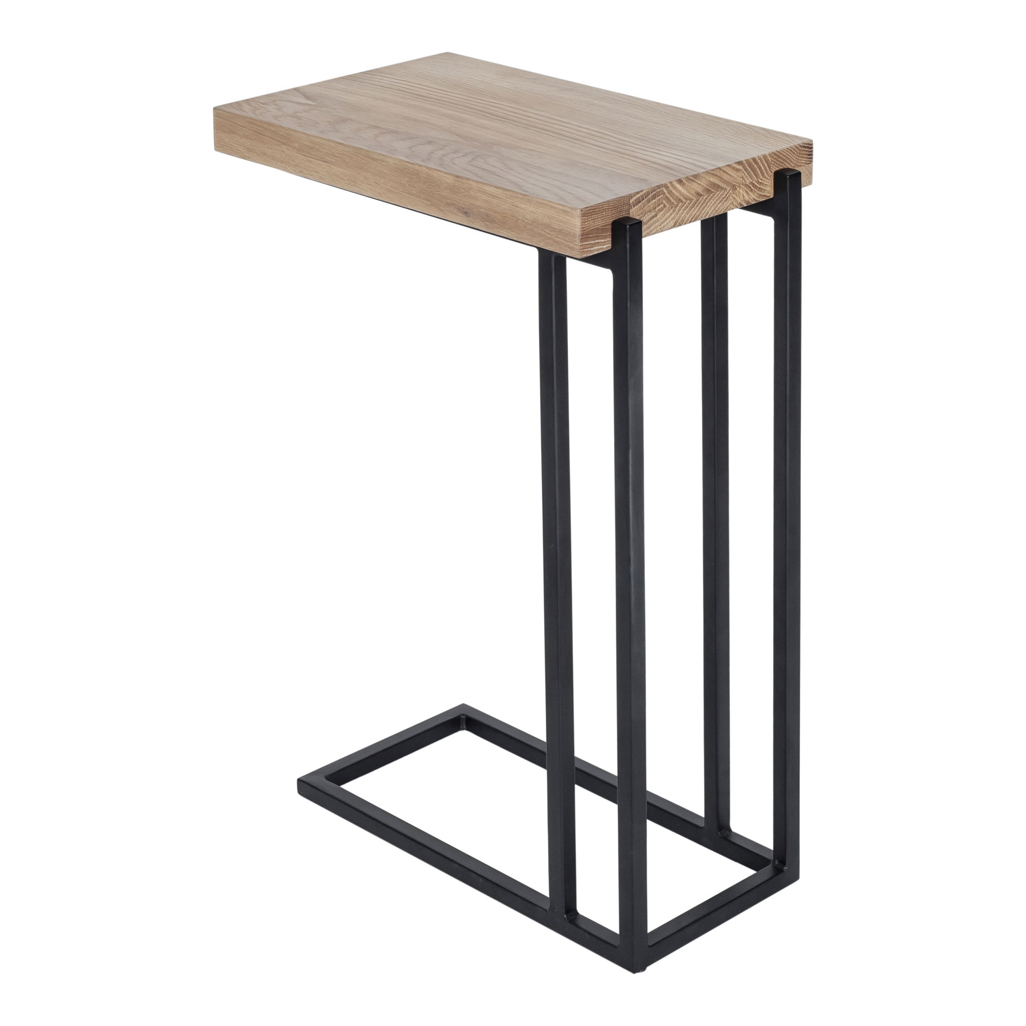 Mila C Shaped Side Table Natural large image 