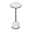 Morro White Marble Side Table, Side & End Table by Uttermost, 24.25" width x 23.25" height x 10.5" depth thumbnail 7