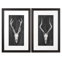 Online Designer Living Room Rustic European Mounts Prints S/2