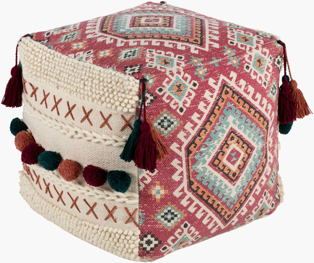 Zana Pouf, Ottoman by Surya, 18" width x 18" height