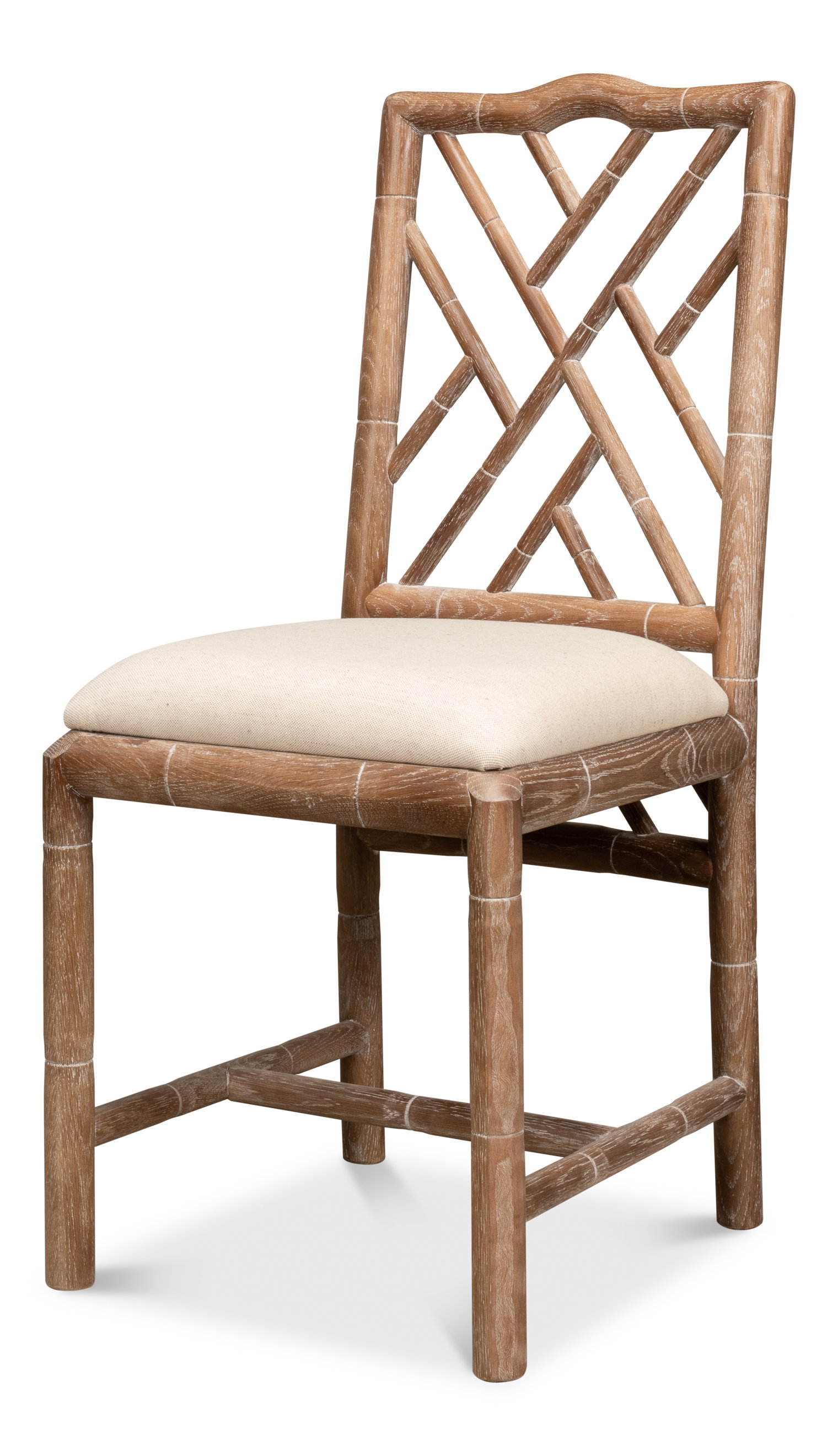 Brighton Bamboo Side Chair, Dining Chair by Sarreid, 17" length x 22" width x 39" height View 1