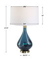 Riviera Art Glass Table Lamp, by Uttermost, 17" width x 27.75" height x 17" depth thumbnail 3