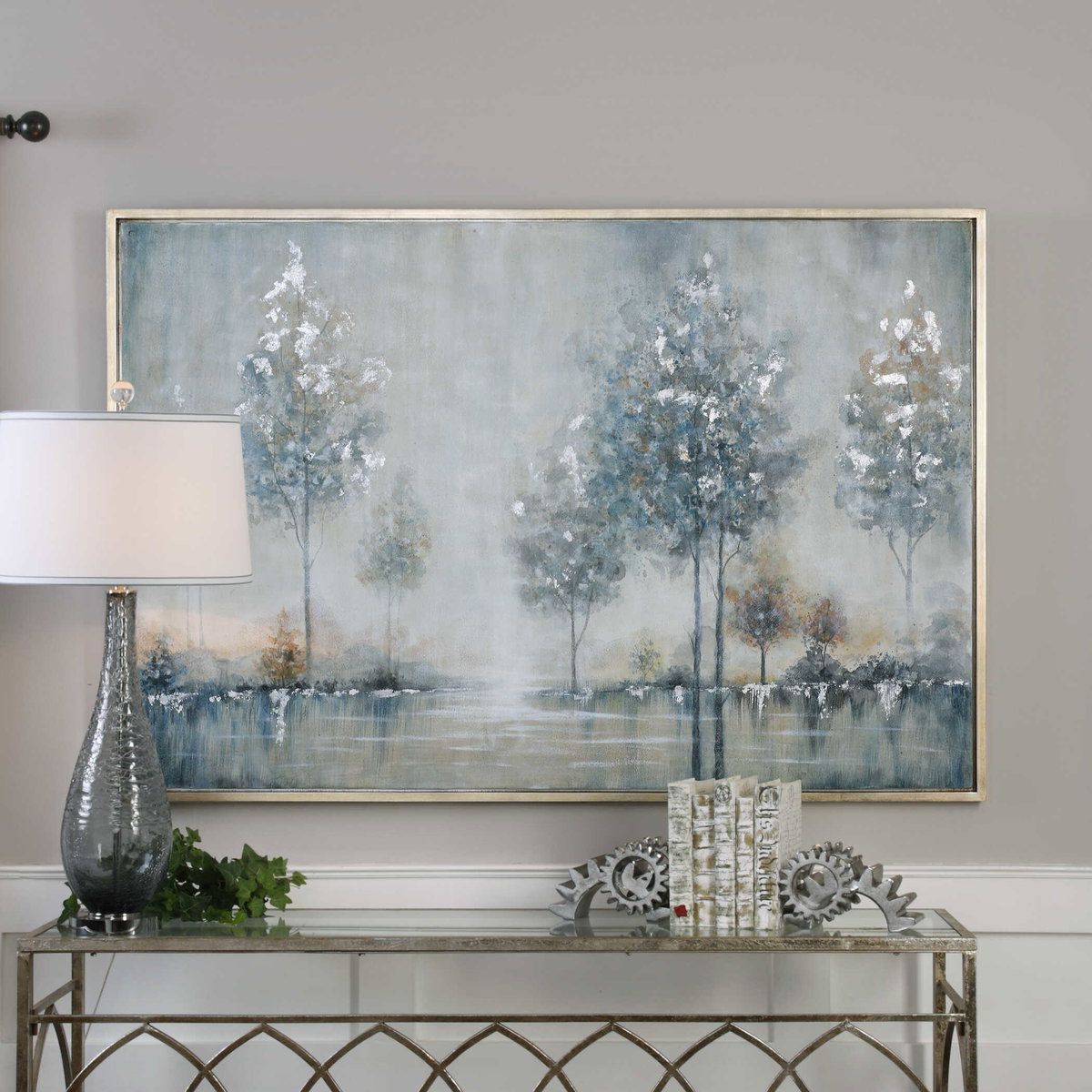 Walk In The Meadow Landscape Art, by Uttermost, 61.37" width x 41.37" height x 1.5" depth View 2