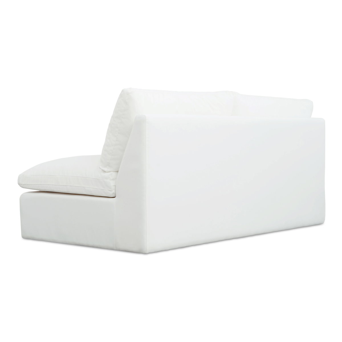 Miles Outdoor Sofa White, Sofas & Sectional by Moe's Home, 74" width x 35.8" height x 40" depth View 2