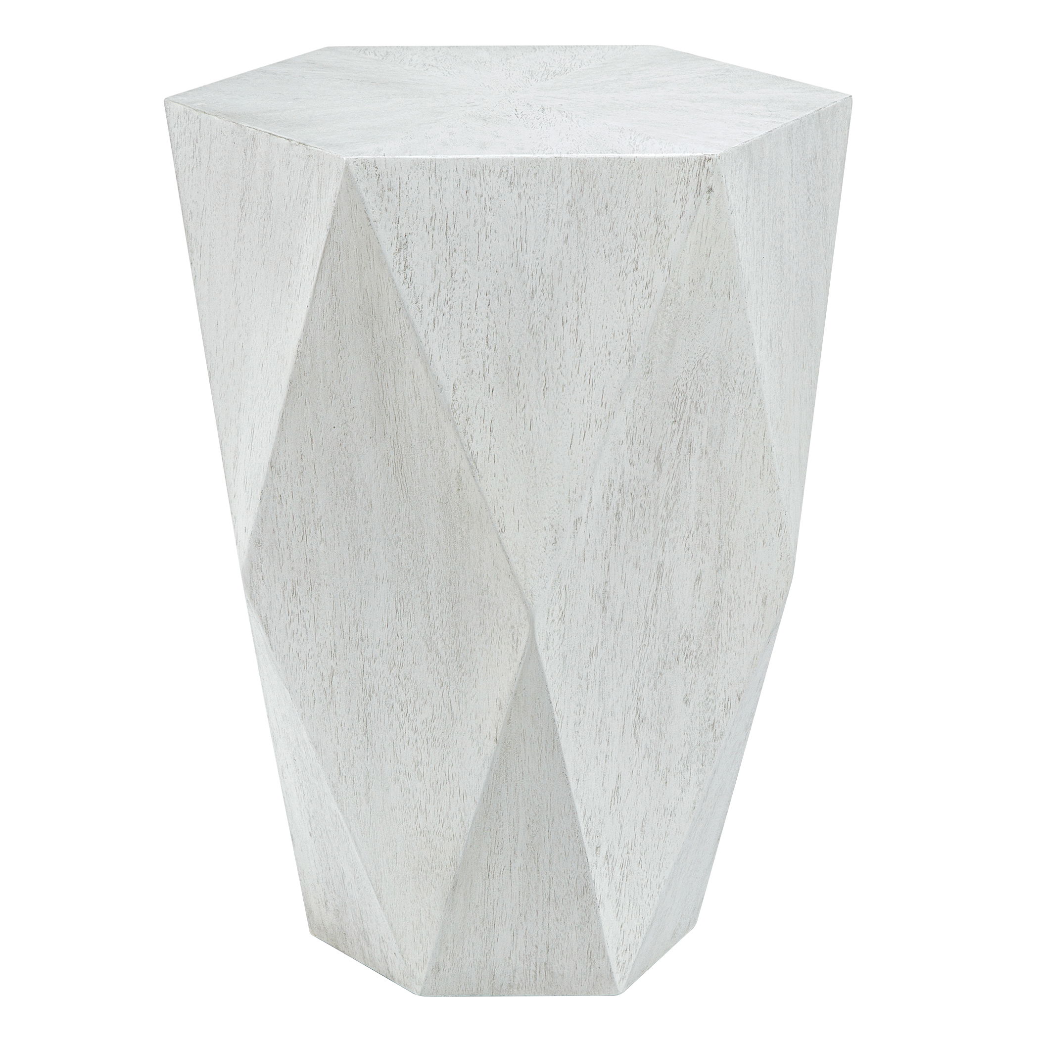 Volker White Side Table, Furniture by Uttermost, 18.5" width x 24" height x 17" depth View 1