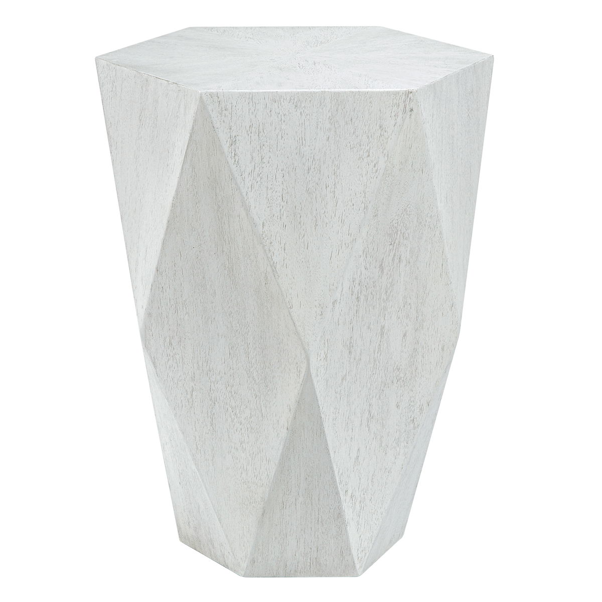 Volker White Side Table, Side & End Table by Uttermost, 18.5" width x 24" height x 17" depth View 1