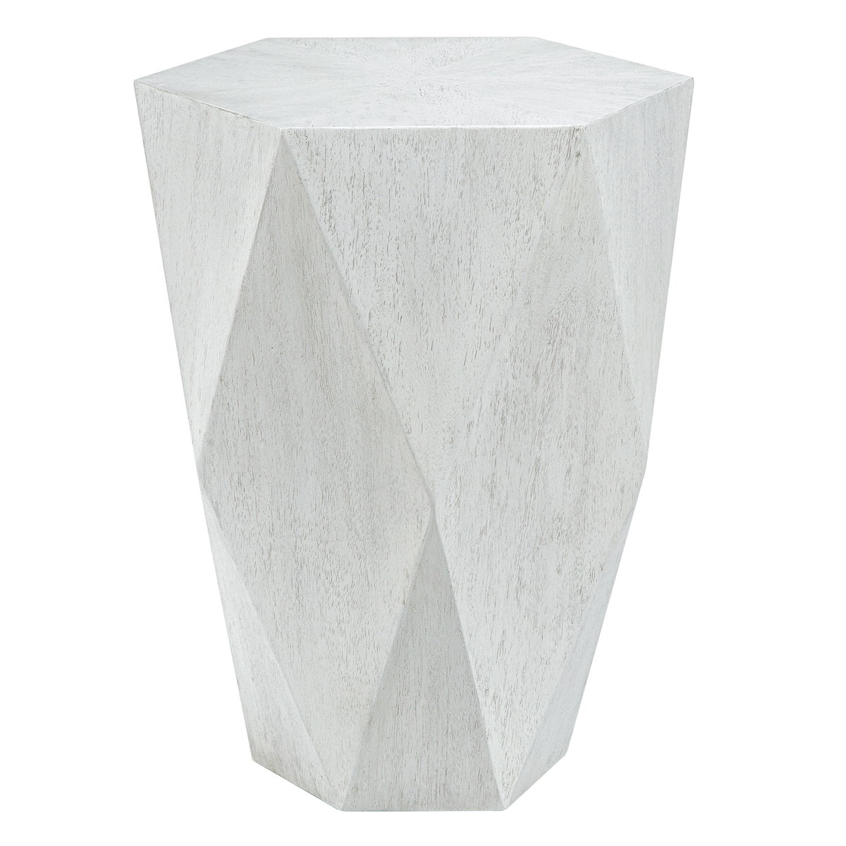 Volker White Side Table, Side & End Table by Uttermost, 18.5" width x 24" height x 17" depth View 1
