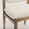 Cline Cream Fabric Upholstered and Light Brown Wood Dining Chair thumbnail 12
