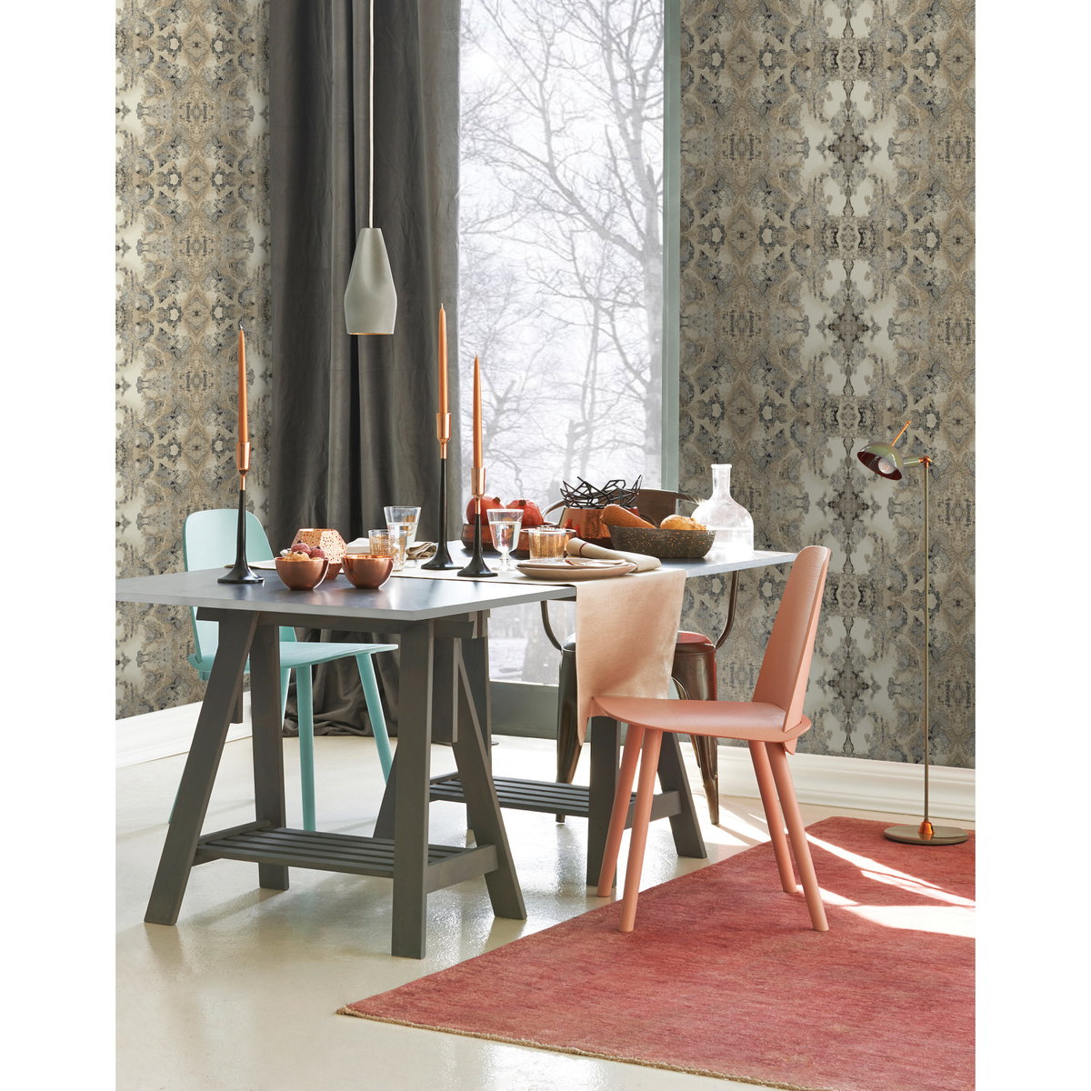 Inner Beauty Off White Wallpaper, by York Wall, 27' length x 2'3" width x 0.02" depth View 6