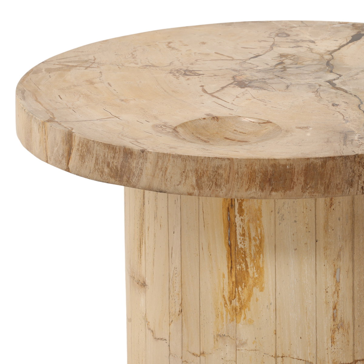 Brittany Coffee Table Natural Large, by Dovetail, 25.6" width x 15.5" height x 25.6" diameter x 25.6" depth View 3