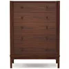 Walnut Grove Five-Drawer Tall Chest, Dresser by Stickley, 39" width x 52" height x 20.5" depth thumbnail 1