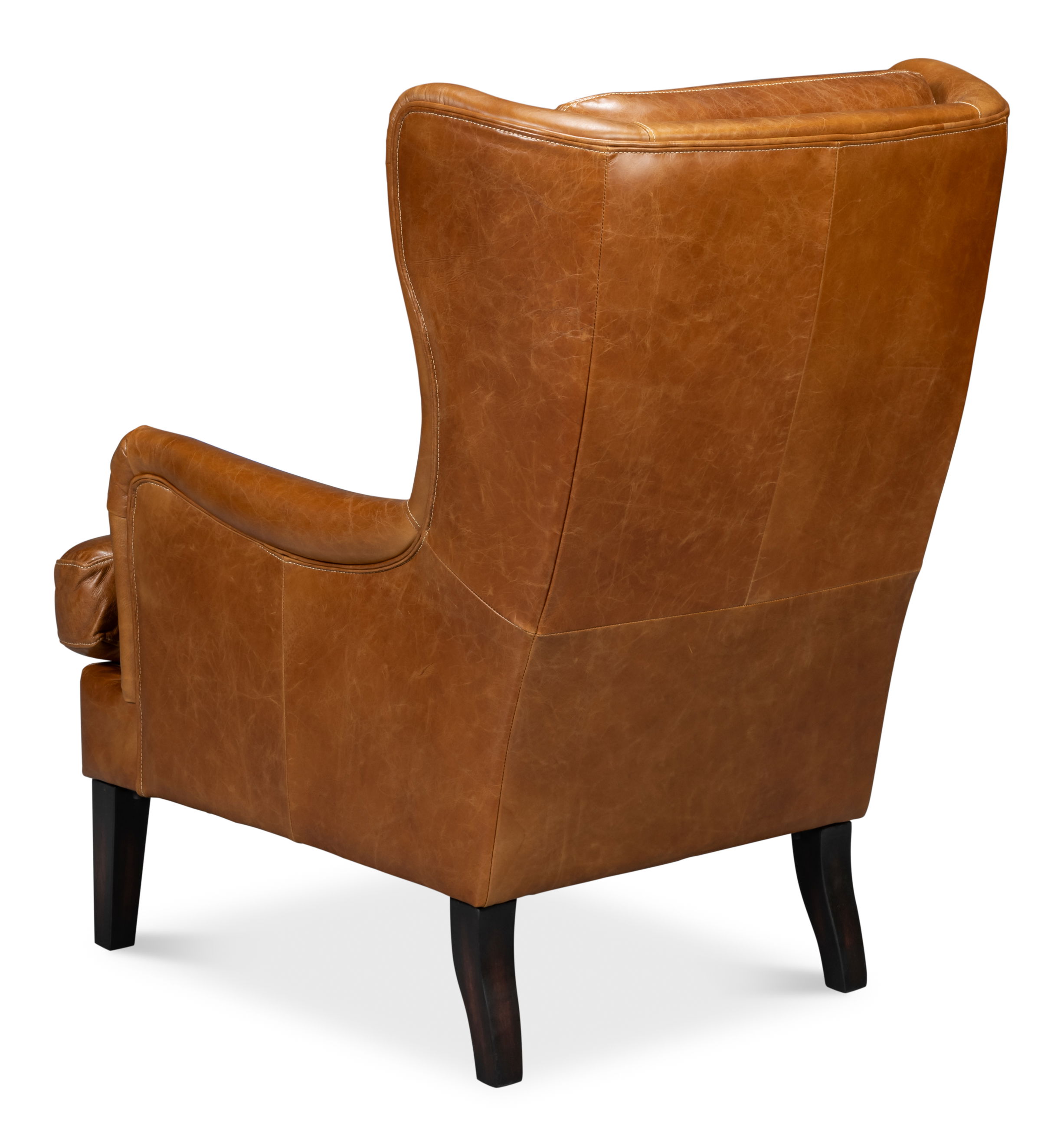 Elite Wing Lounge Chair, Cuba Brown, Seating by Sarreid, 28" length x 36" width x 40" height View 11