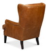 Elite Wing Lounge Chair, Cuba Brown, Seating by Sarreid, 28" length x 36" width x 40" height thumbnail 11