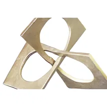 Online Designer Bedroom Twisted Metal Sculpture in Textured Antique Brass