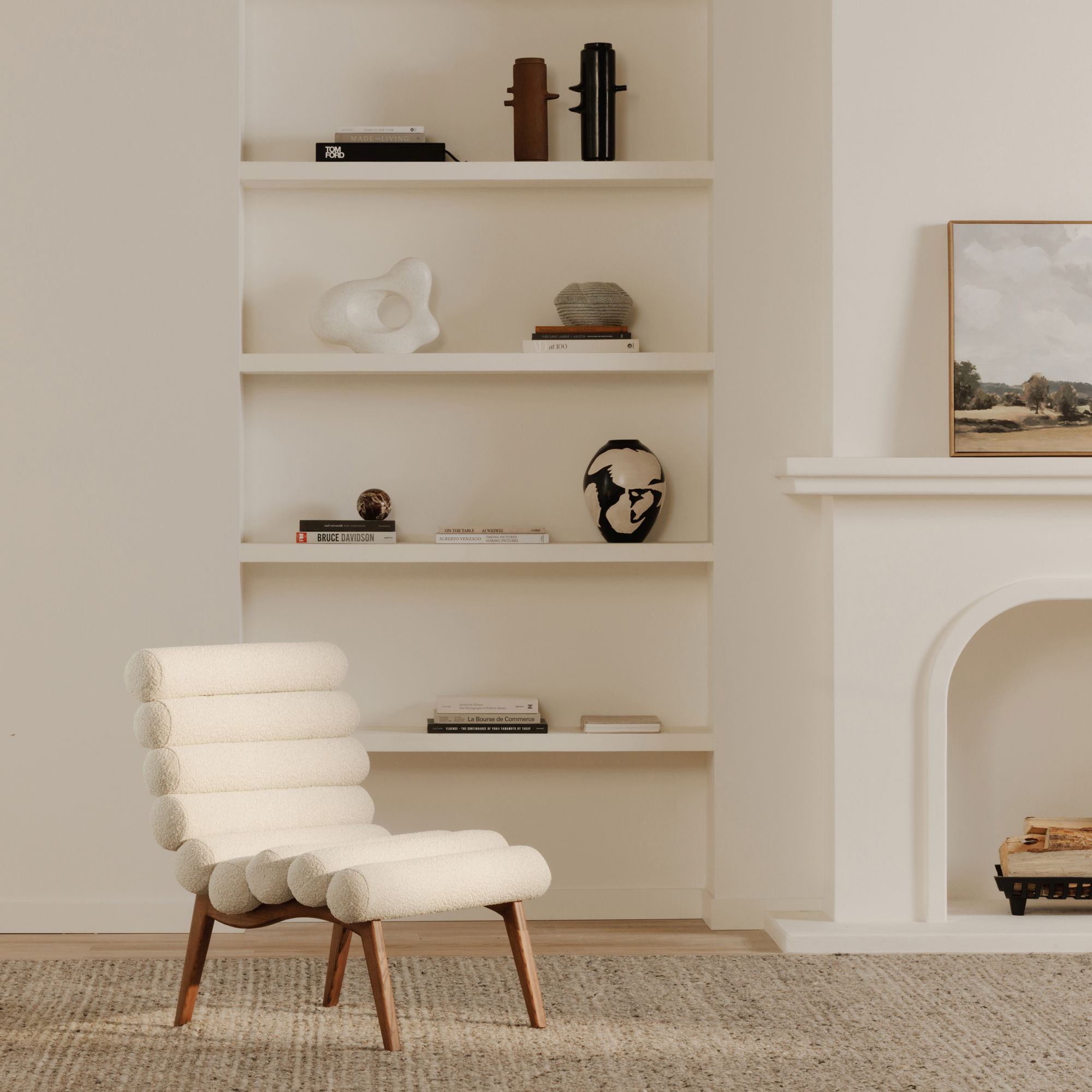 Arlo Accent Chair Off White large image 