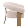Frankie Occasional Chair Cream, Accent Chair by Dovetail, 34.75" width x 29.75" height x 28.5" depth thumbnail 3