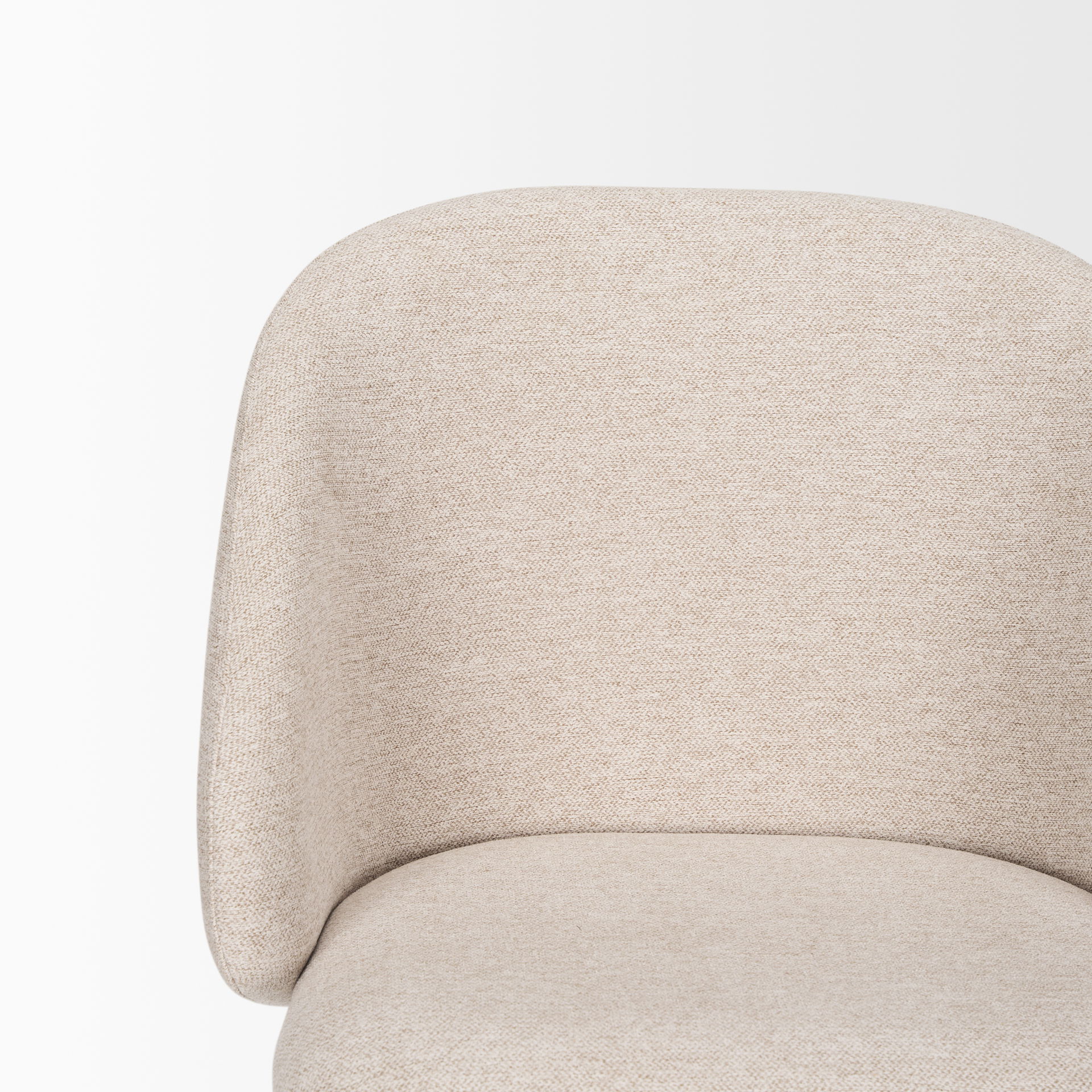 Shannon Dining Chair with Oatmeal Fabric & Matte Black Metal large image 