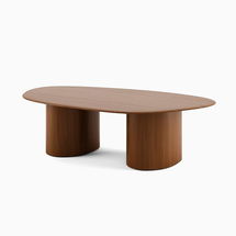 Online Designer Combined Living/Dining Organic Modular Table, Dark Walnut, Large