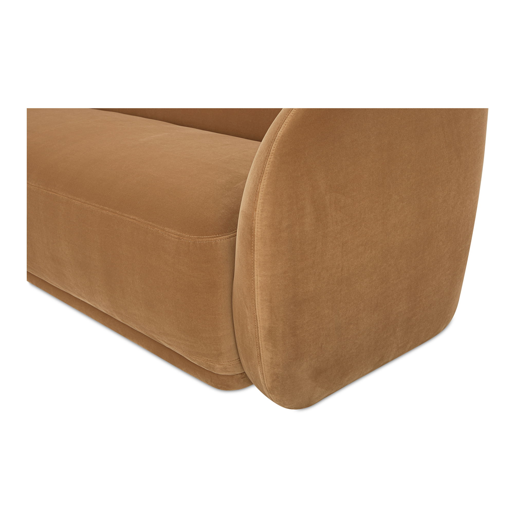 Faye Sofa Tan Faux Mohair large image 