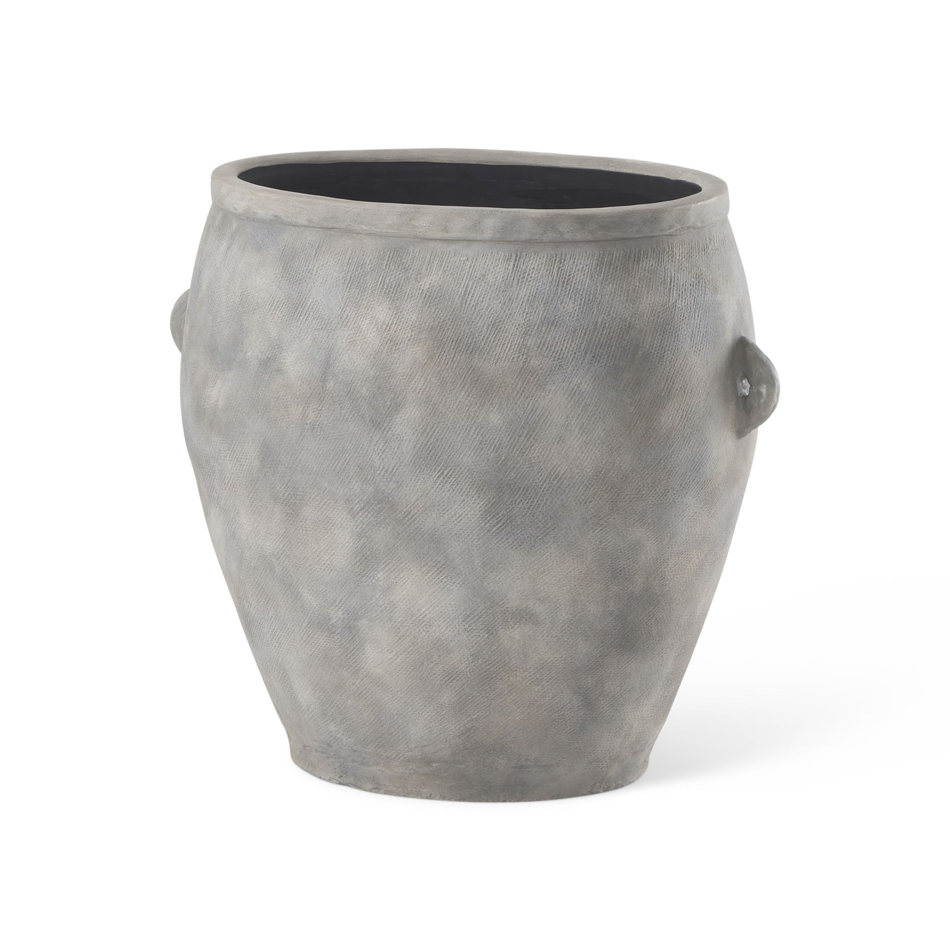 Zuma  Light Gray Ceramic Floor Vase, by Mercana, 27.17" length x 18.11" width x 24.41" height View 1