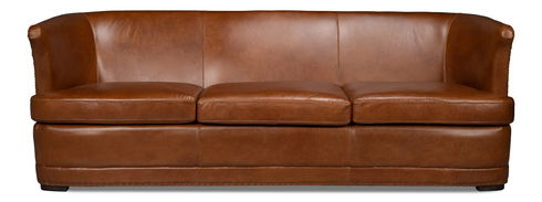 Mcmillan Distilled Leather Sofa Brown