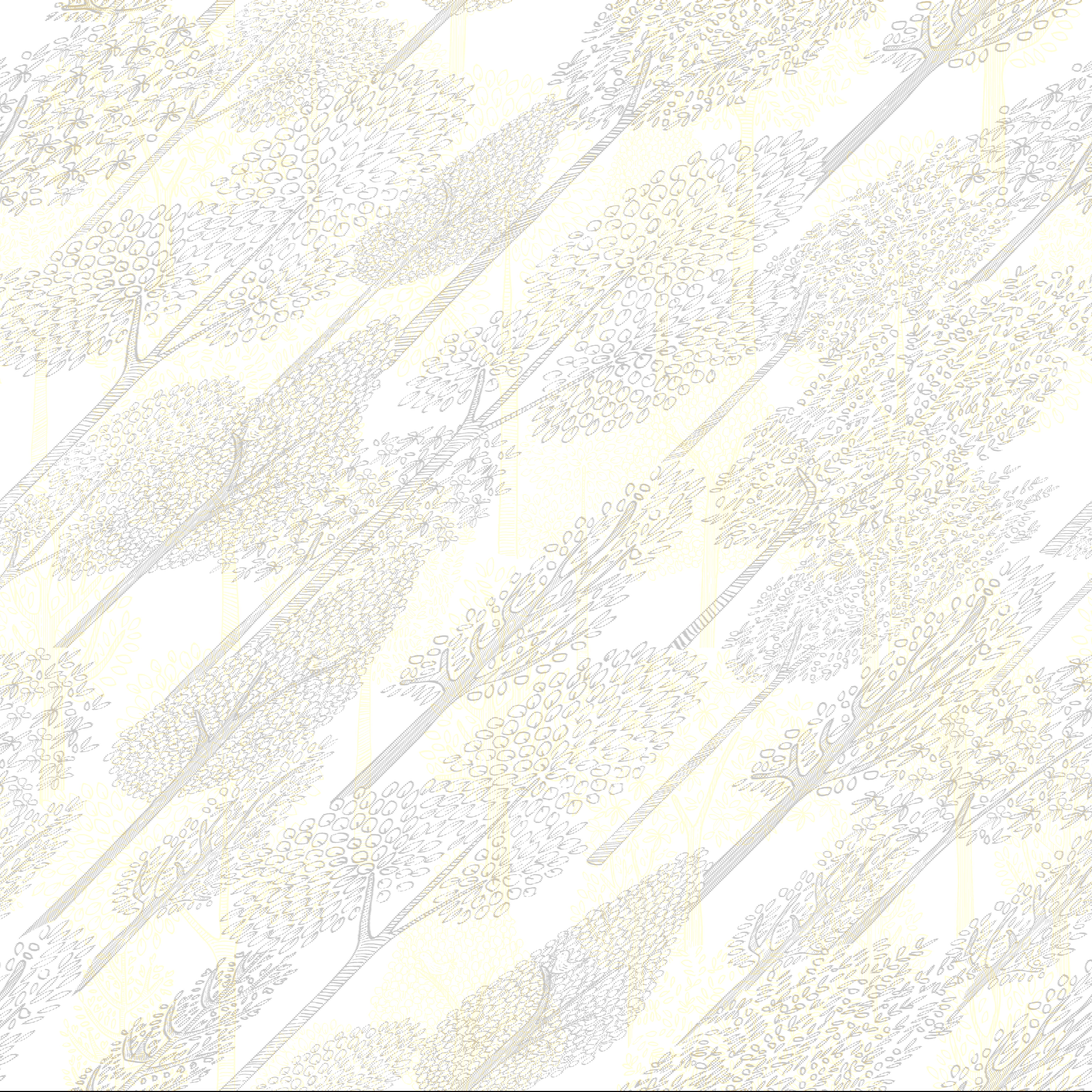 Treetops  Gold Metallic Peel & Stick Wallpaper large image 