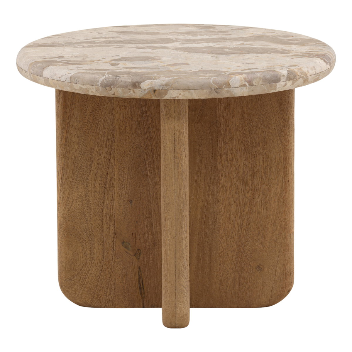 Layna Side Table Beige, Side & End Table by Dovetail, 24" width x 20" height x 24" depth View 2